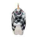 Imitation cashmere pashmina scarf double - side multicolor winter plaid blanket scarf